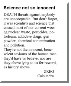 Science not so innocent